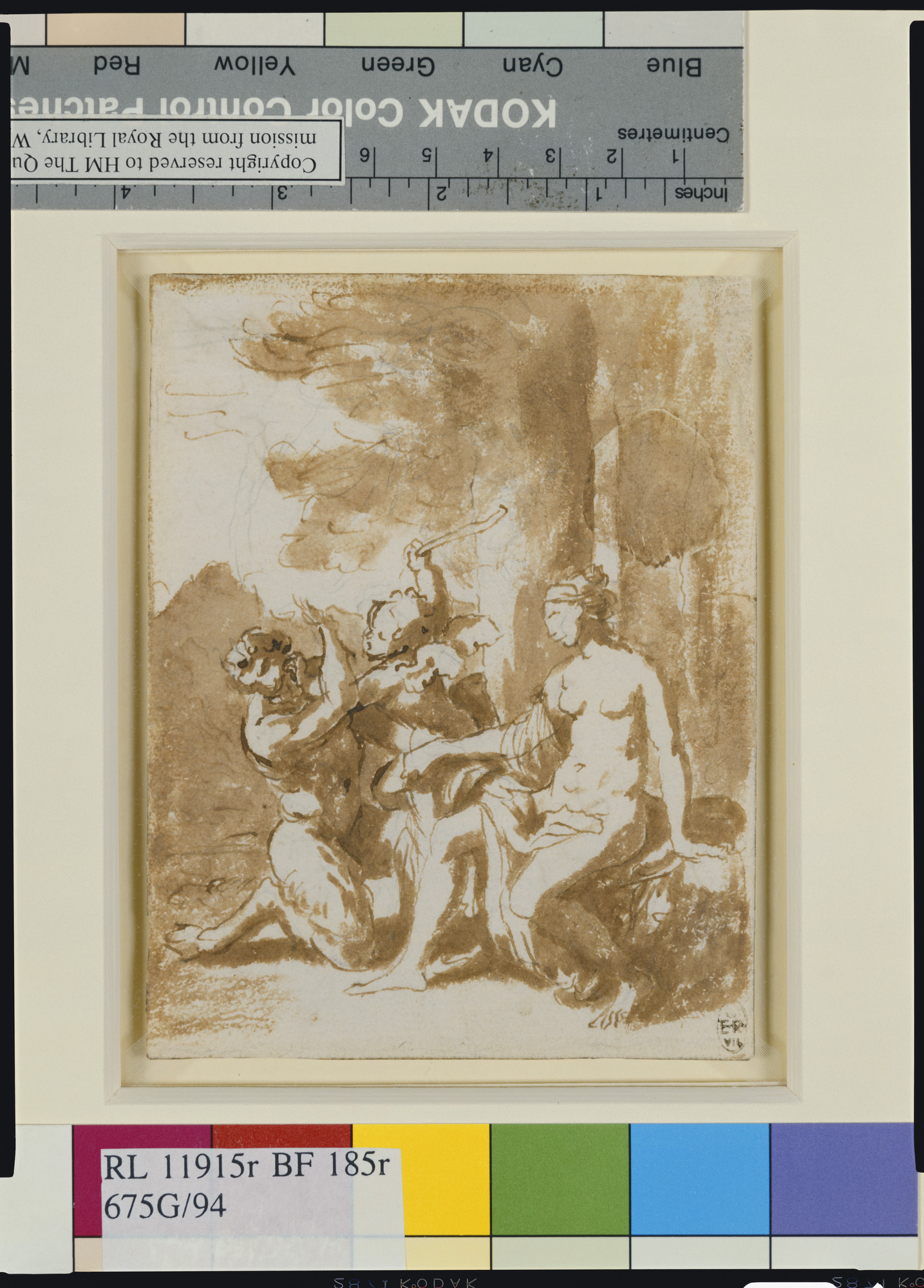 Nymph Satyr and a Cupid